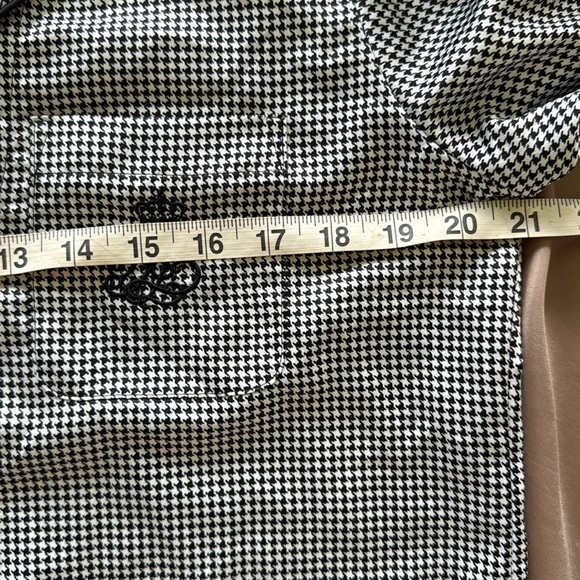Lauren Ralph Lauren Houndstooth Pajama Top Black White Checkered Sz S - Picture 8 of 13